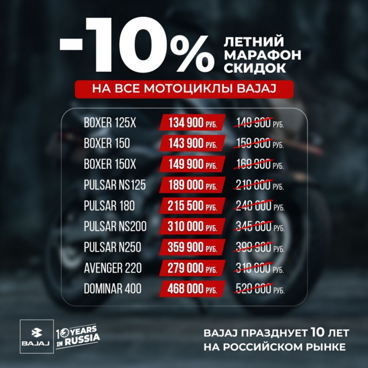 Подать объявление о продаже мотоцикла